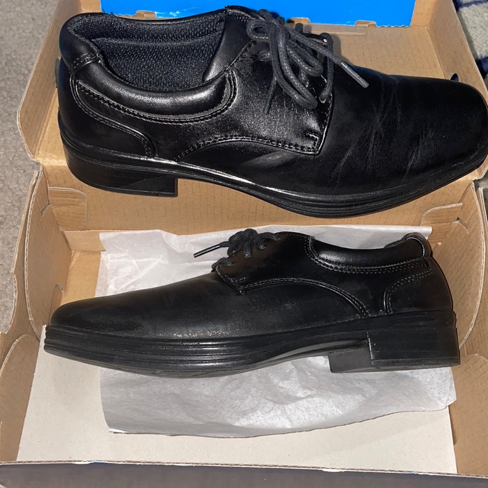 Boys’ black dress shoes